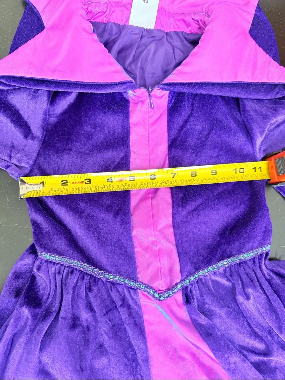 Disney Maleficent dress & horns velvet Halloween costume set kids 5/6
